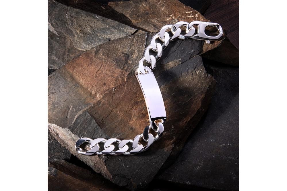 Silberkettenstore Silberarmband Gravurarmband 15mm - 925 Silber, Länge wählbar von 19-25cm