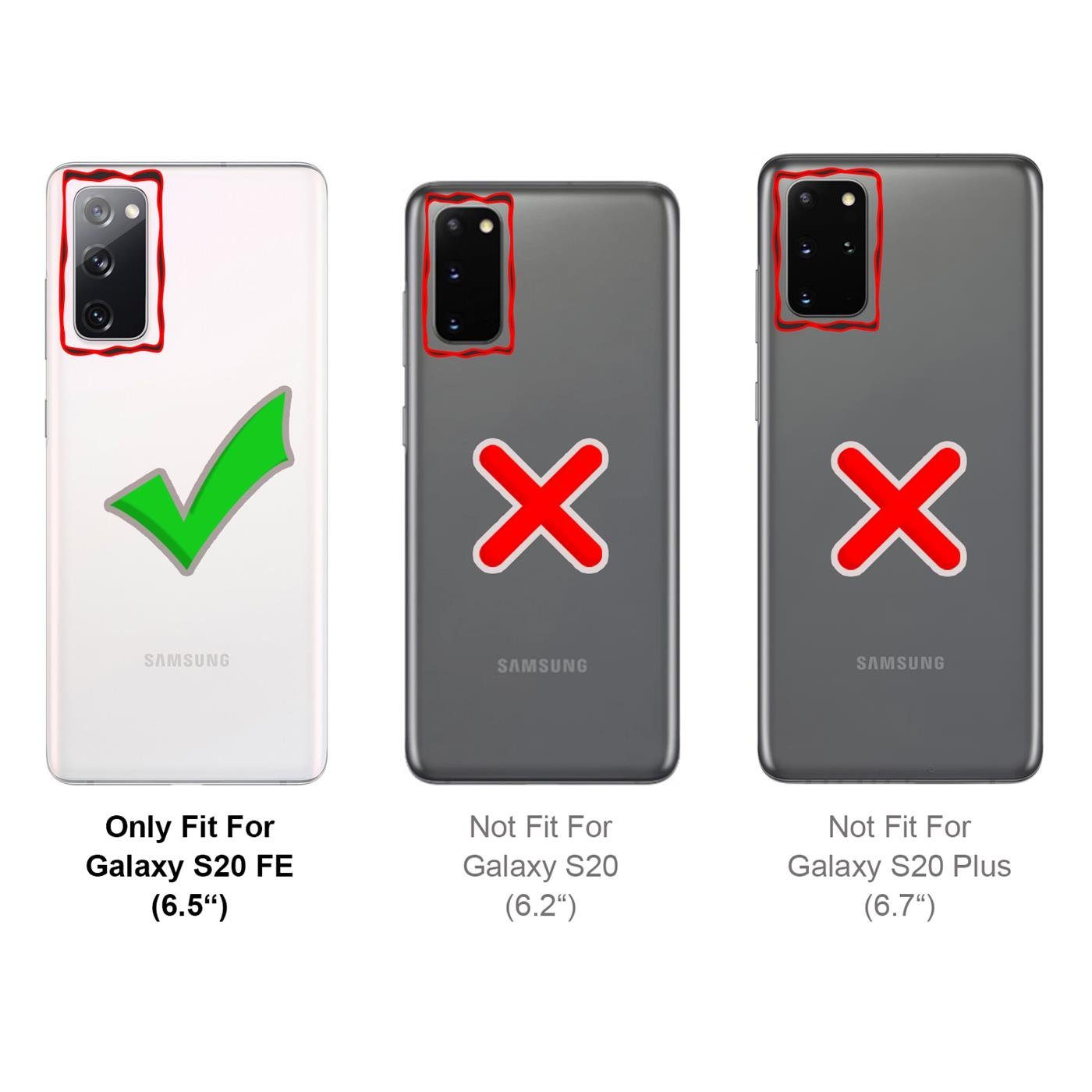 CoolGadget Handyhülle Armor Shield Case für Samsung Galaxy S20 FE 6,5 Zoll, Outdoor Cover mit Magnet Ringhalterung Handy Hülle für Samsung S20 FE – Bild 3 von 5