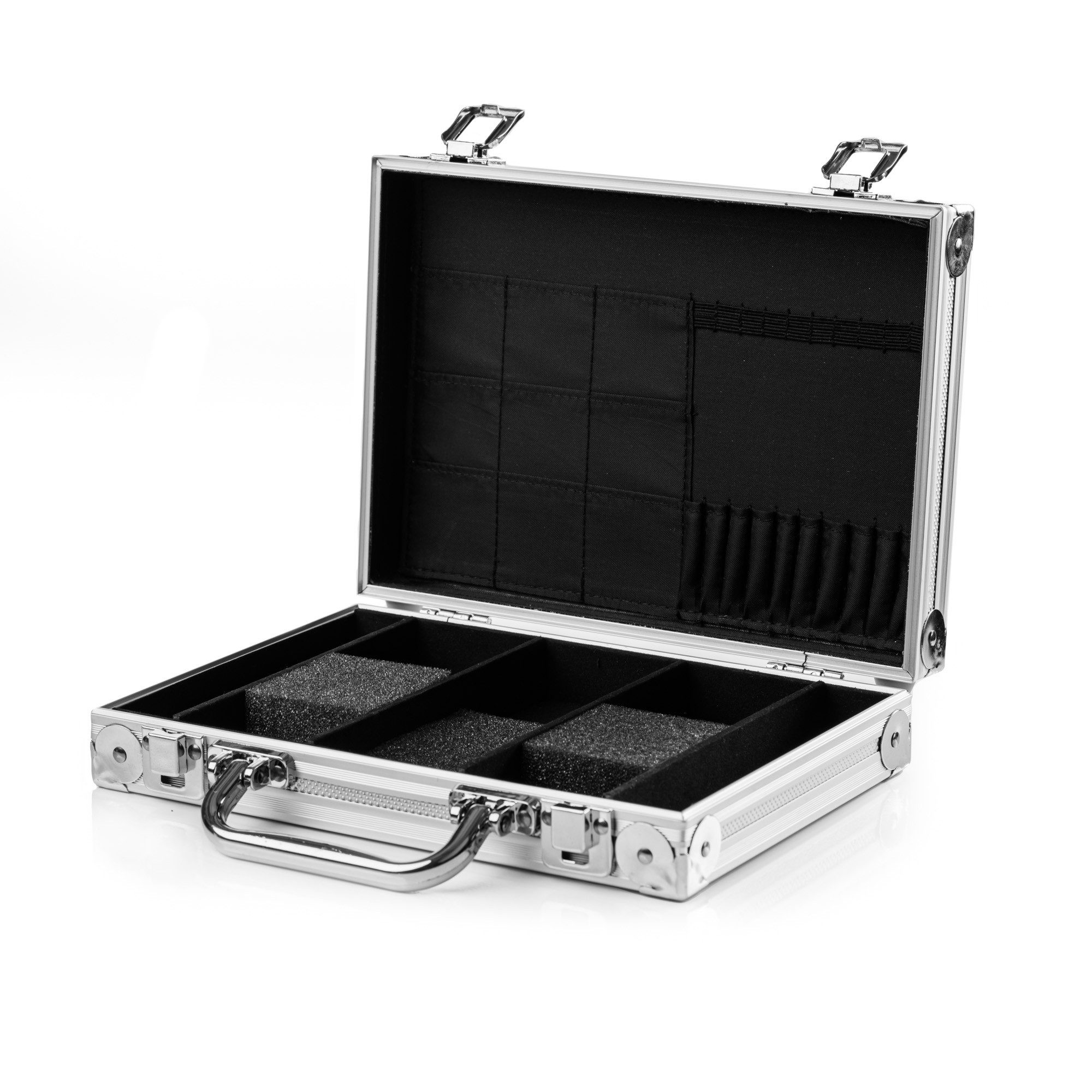 Karella Dartpfeil Dartkoffer Alu PAK Luxus silber/aluminium, Dart Case Etui Tasche für Dartpfeile Flights