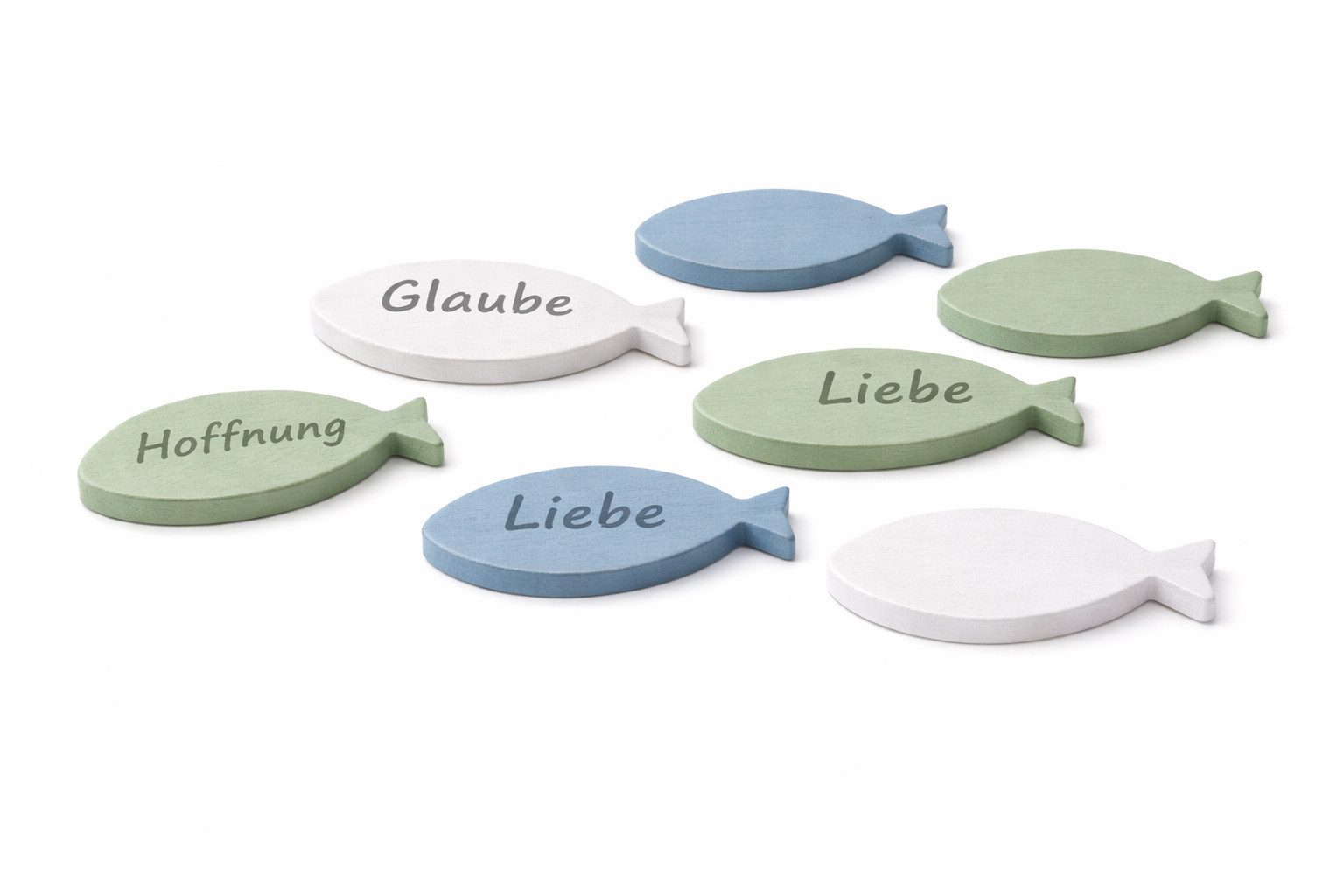 Gehlmann Streudeko Geschenkverzierung Fische 8-Stück - Grün Blau Weiß