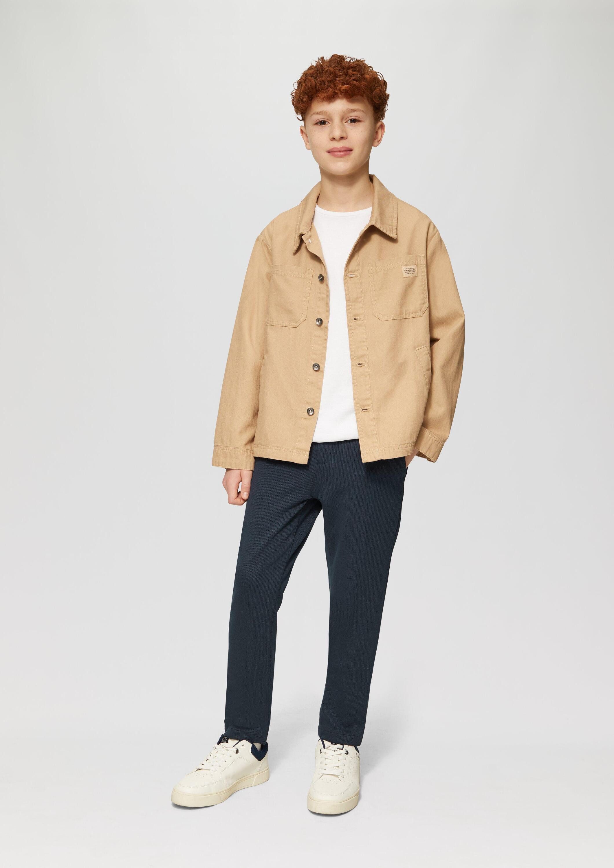 s.Oliver Chinos Hose Regular Fit: Elastische Anzughose mit verstellbarem Bund
