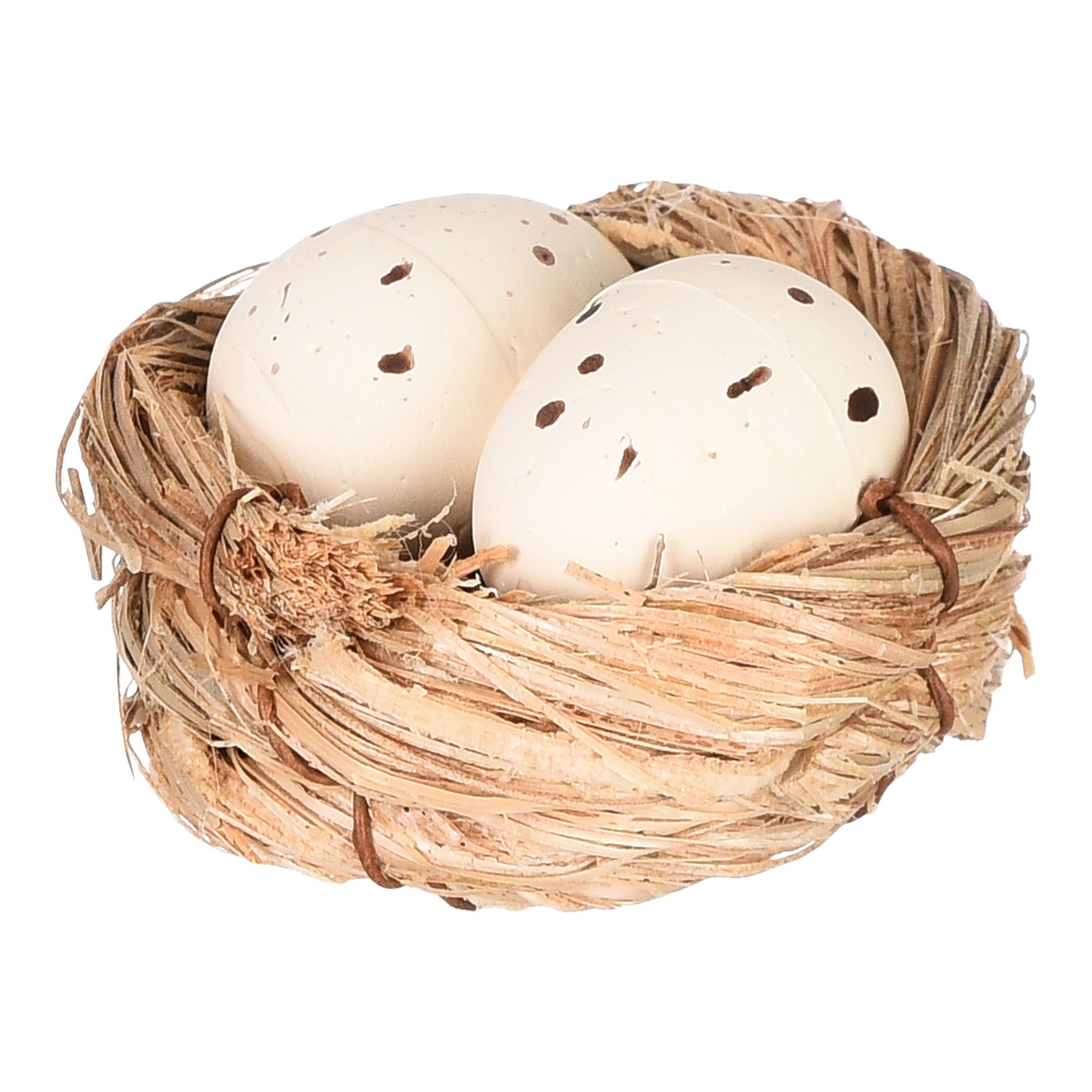 Osterdeko Nest mit Pastell-Eiern