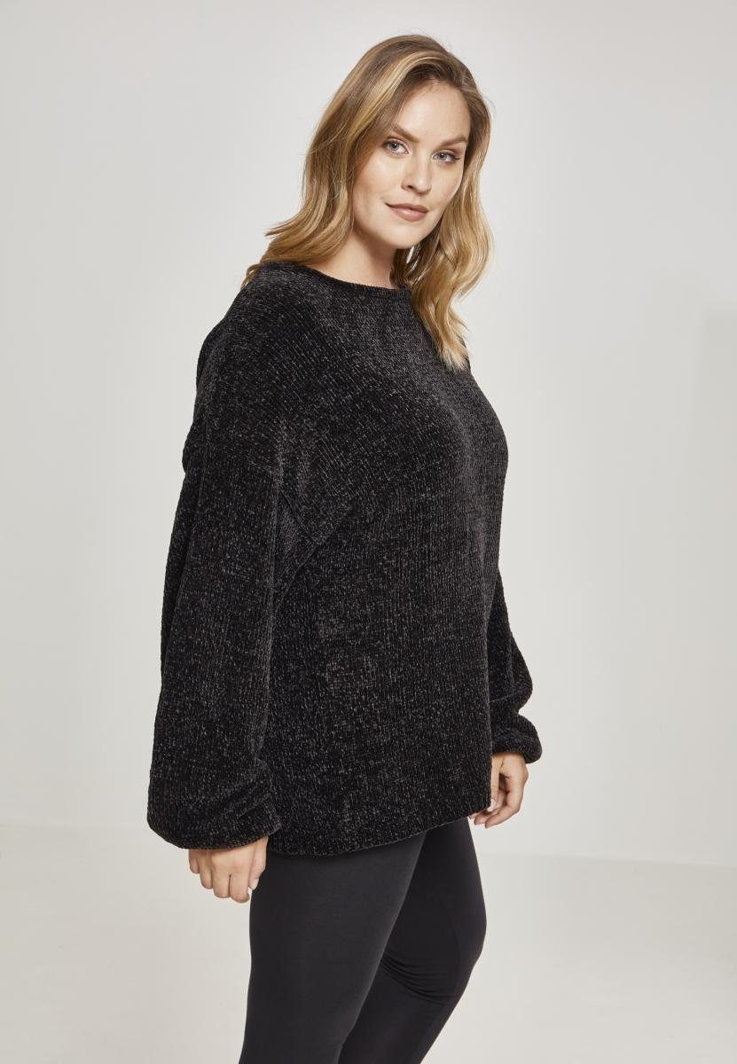 Chenille black URBAN Ladies Oversize Kapuzenpullover Sweater TB2354 Oversize CLASSICS (1-tlg) Damen Chenille