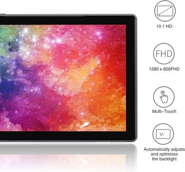 HAOVM Stromsparende Leistung Tablet (10,1", 64 GB, Android, 2,4G+5G, Tablet,Octa-Core1,6 GHz Prozessor,IPS HD-Bildschirm,5G WLAN,GPS, Typ-C)