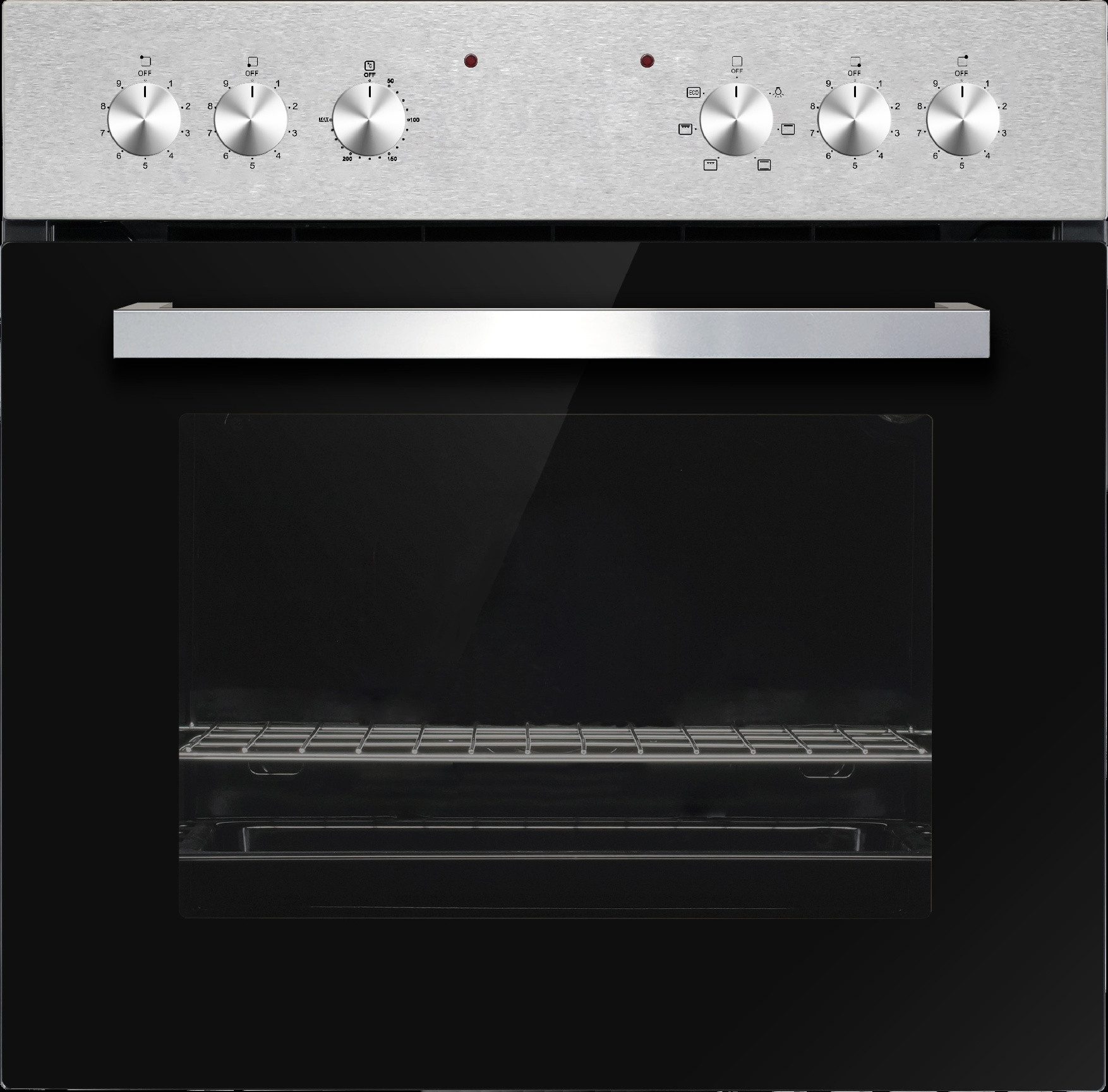 PKM Elektro-Herd-Set Einbau Herdset EHS5IX, 4 Kochzone 70 L Garraum Grillfunktion Eco Modus