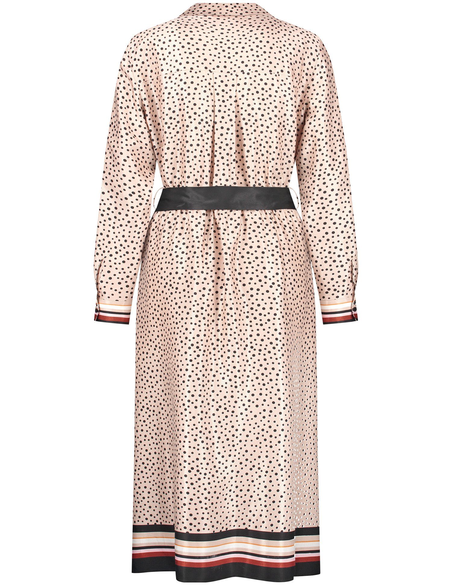 GERRY WEBER A-Linien-Kleid Gepunktetes Midikleid mit Taillenband