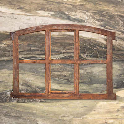 Antikas Fenster Eisenfenster für Gartenmauer, Stallfenster, Fenster für antike Mauer -