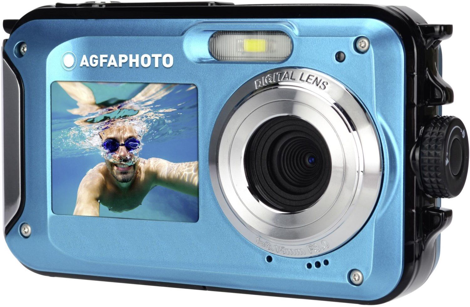 AgfaPhoto Realishot WP8000 - Digitale Kompaktkamera - blau Kompaktkamera (Wasserdicht bis 10m)