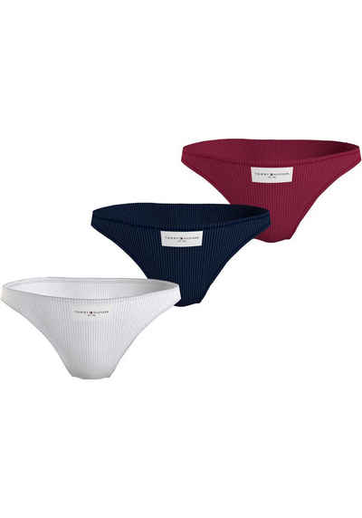 Tommy Hilfiger Underwear Bikinislip 3P BIKINI (Packung, 2-St., 3er) in feiner Rippoptik mit Tommy Hilfiger Logo-Badge