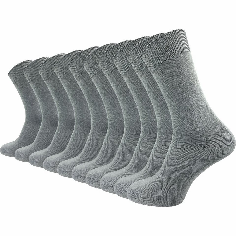 GAWILO Socken für Damen und Herren aus 100% Baumwolle, Business und  Freizeit (10 Paar) mit venenfreundlichem Komfortbund