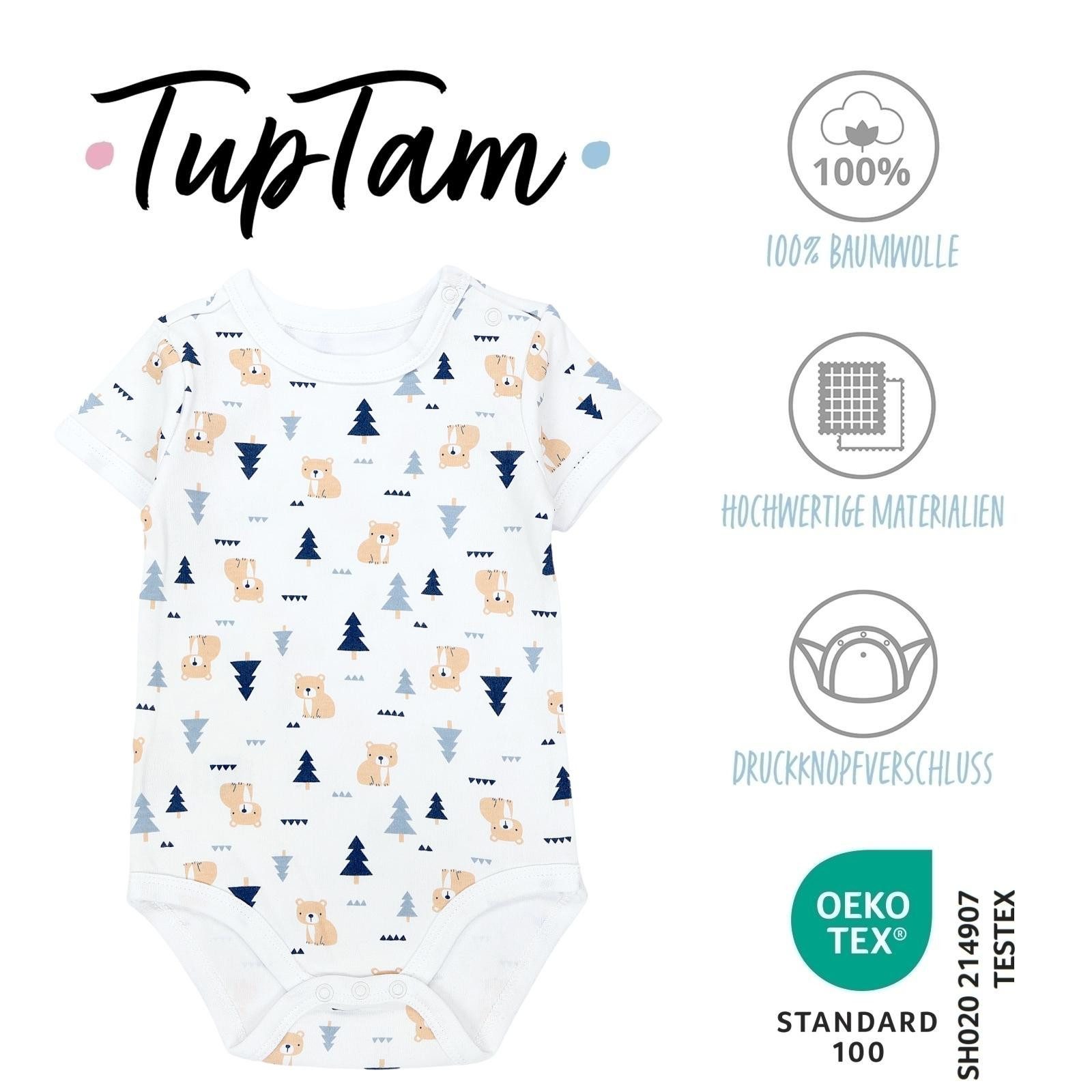 TupTam Kurzarmbody TupTam Unisex Baby Kurzarm Body mit Aufdruck Spruch 5er Pack
