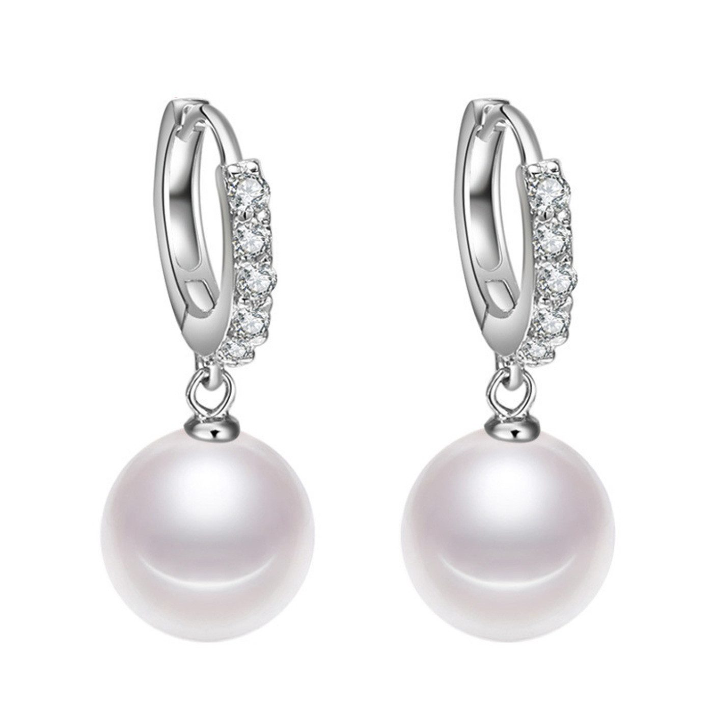 KARMA Perlenohrringe Perlenohrringe Damen Silber Creolen günstig online kaufen