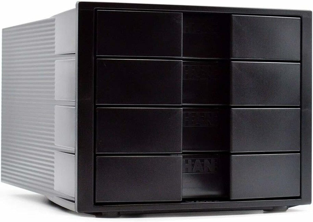 HAN Schubladenbox HAN Schubladenbox Impuls schwarz DIN C4 mit 4 Schubladen