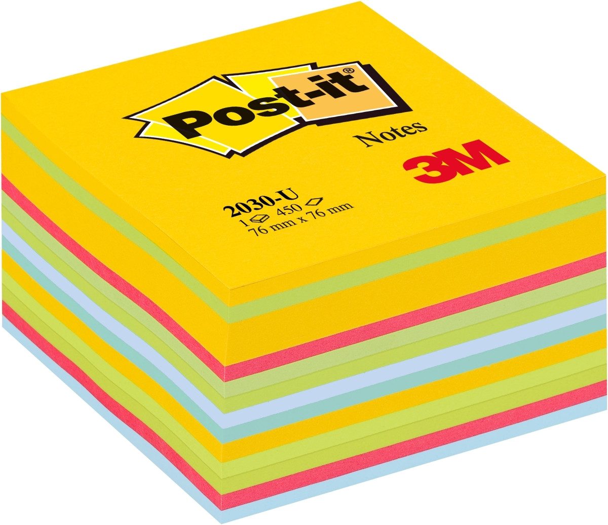 Post-it Notes Haftnotizblock Haftnotiz Würfel 76 x 76 mm 450 Blatt 6 Farben.