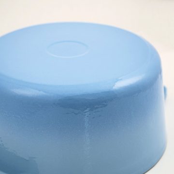 BBQ-Toro Bräter Cocotte, 4,0 Liter - Ø 24 cm, Gusseisen, emailliert, blau, Gusseisen