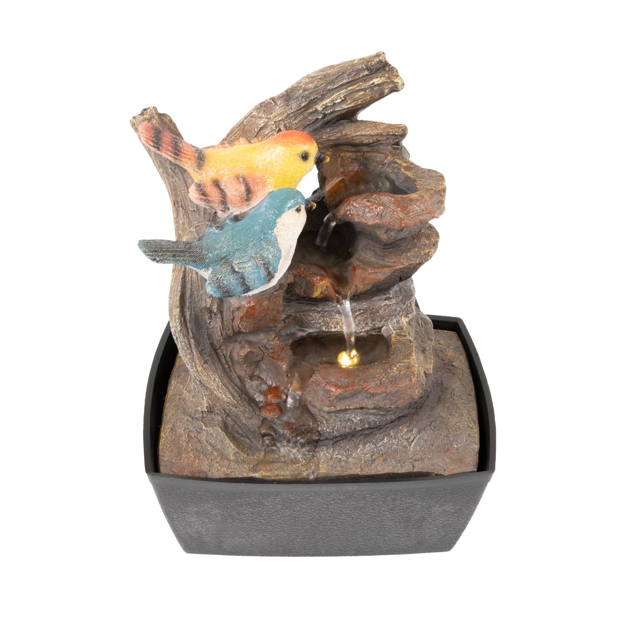 Lemodo Zimmerbrunnen Motiv-Tischbrunnen mit Pumpe und Beleuchtung, LED-Bele günstig online kaufen