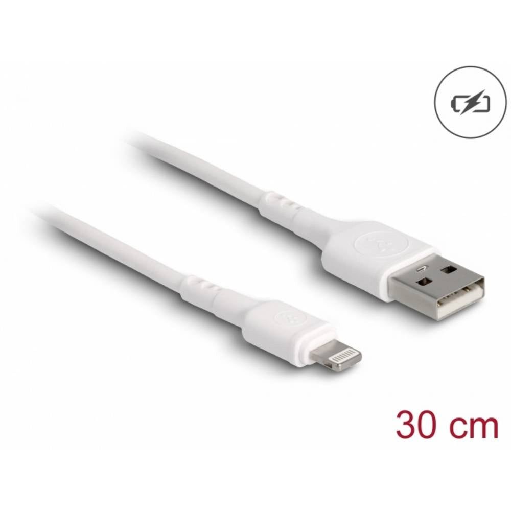 Delock USB Ladekabel für iPhone, iPad, iPod 30 cm 87866 USB-Kabel
