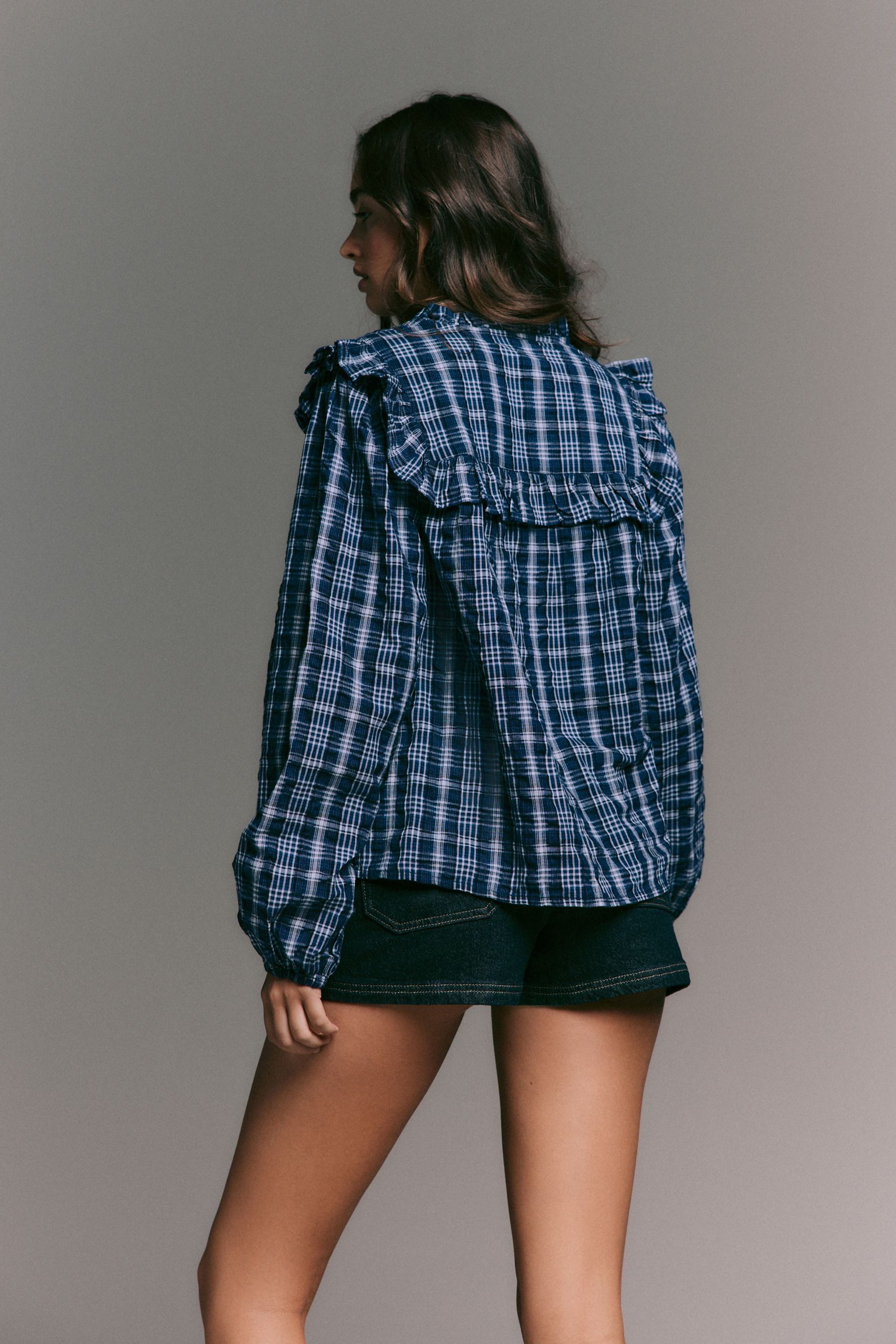 Next Langarmbluse Langärmlige Bluse mit Rüschen (1-tlg) günstig online kaufen