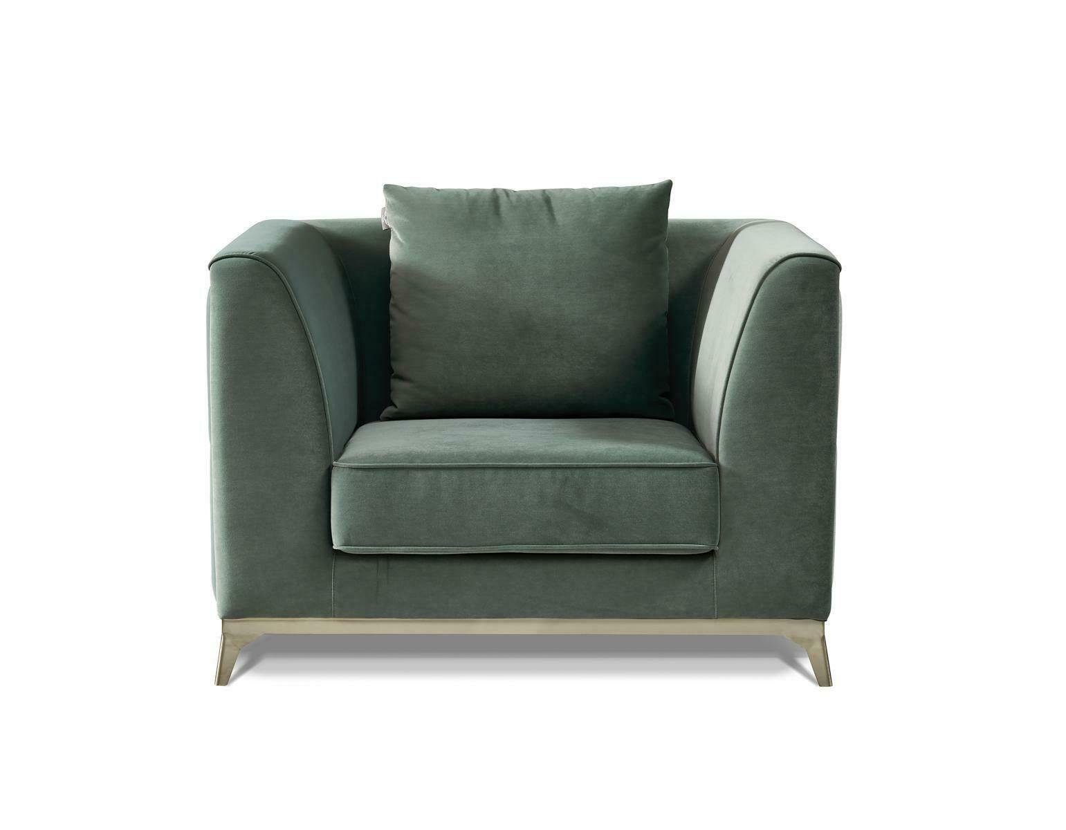 Textilsofa Garnituren Couch JVmoebel 2+1 Design Grün Sofagarnitur Modern Sofa, Sofa