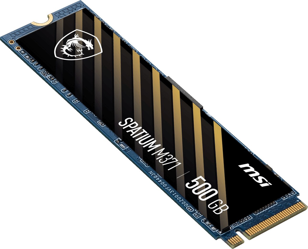 MSI SPATIUM M371 NVME M.2 500GB SSD-Festplatte (500 GB) 2200 MB/s MB/S Lesegeschwindigkeit, 1150 MB/s MB/S Schreibgeschwindigkeit, 3D NAND