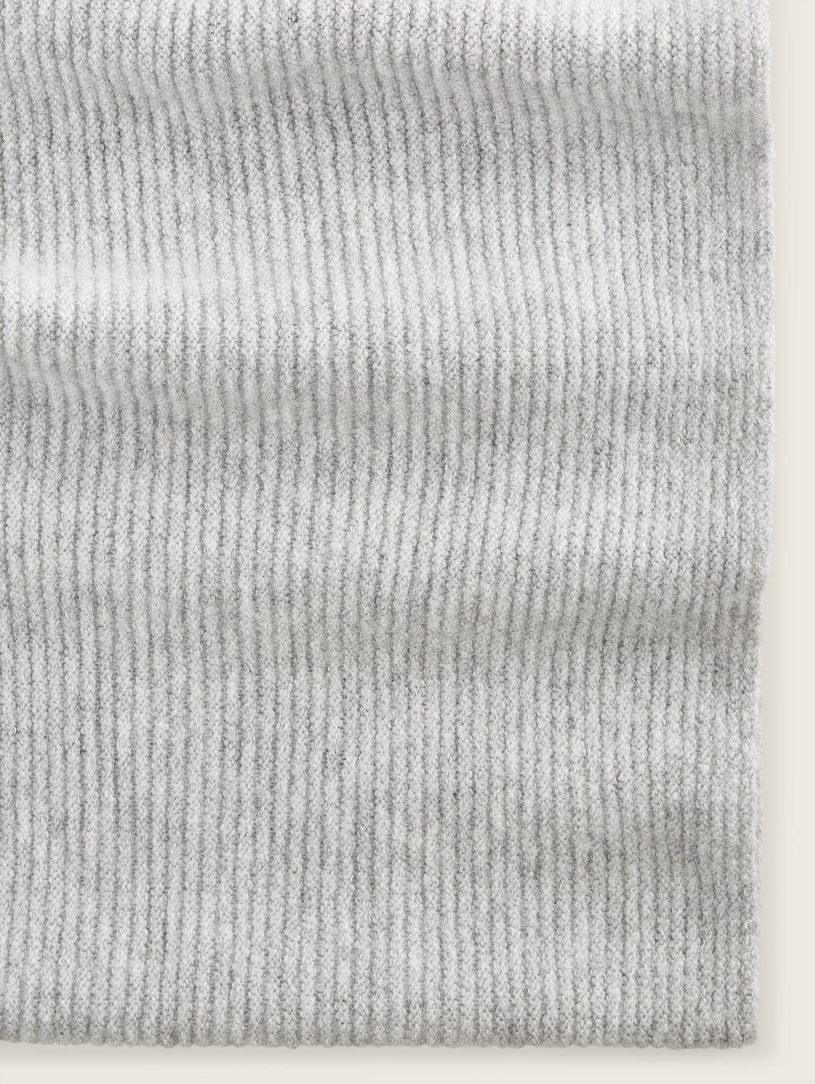 TOM TAILOR Denim grey Polyester basic Loopschal Strickschal recyceltem light mit melange