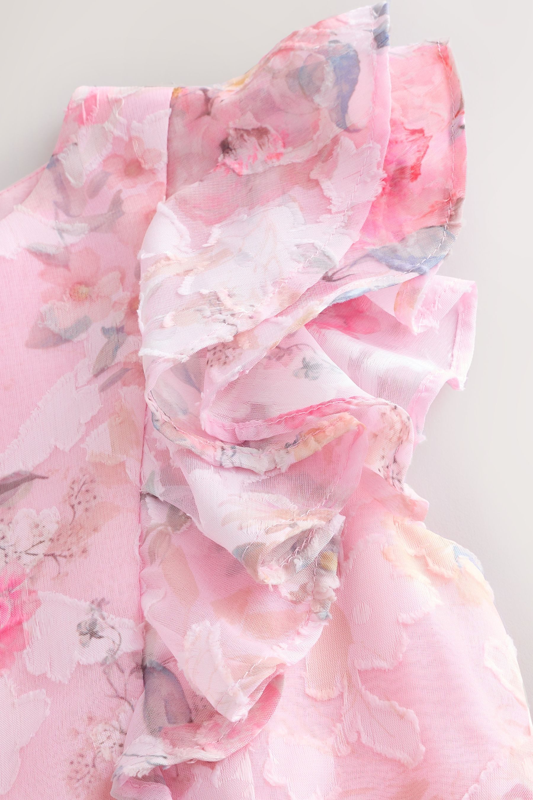 Next Partykleid Partykleid mit Raffung und Blumenmuster (1-tlg)