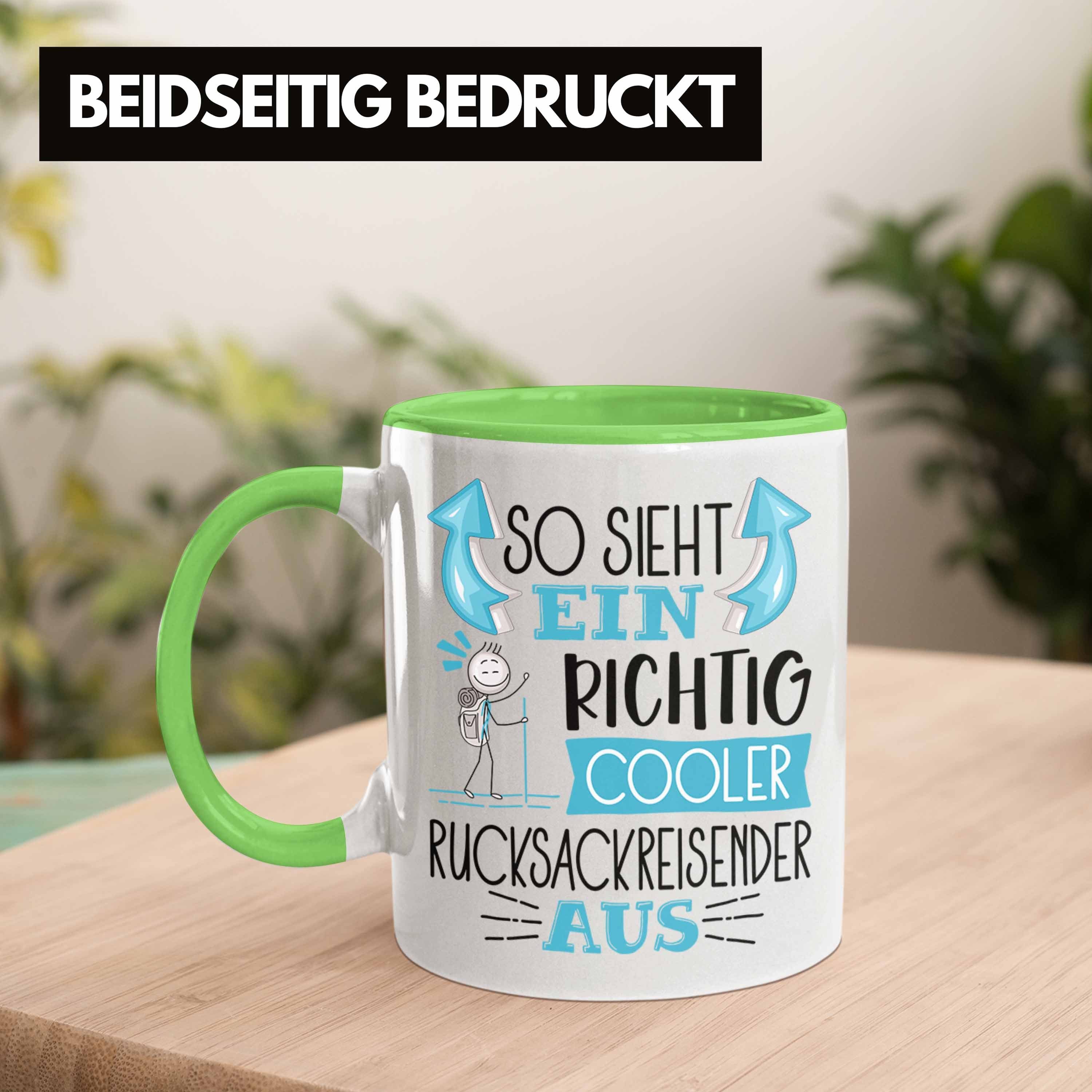 Trendation Tasse So Sieht Richtig Ein Tasse Grün Cooler R Rucksackreisender Aus Geschenk für