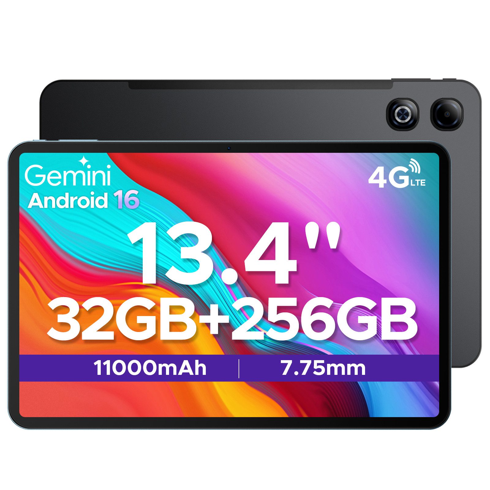 DOOGEE TABG6MAX 13.4'' Android 16 11000mAh 256GB mit Tastatur/Stift/Maus Tablet (13.4", 256 GB, Android 16, 4G, 13MP+8MP, Android 16, SIM-Karten-Support, FHD+ 90Hz)