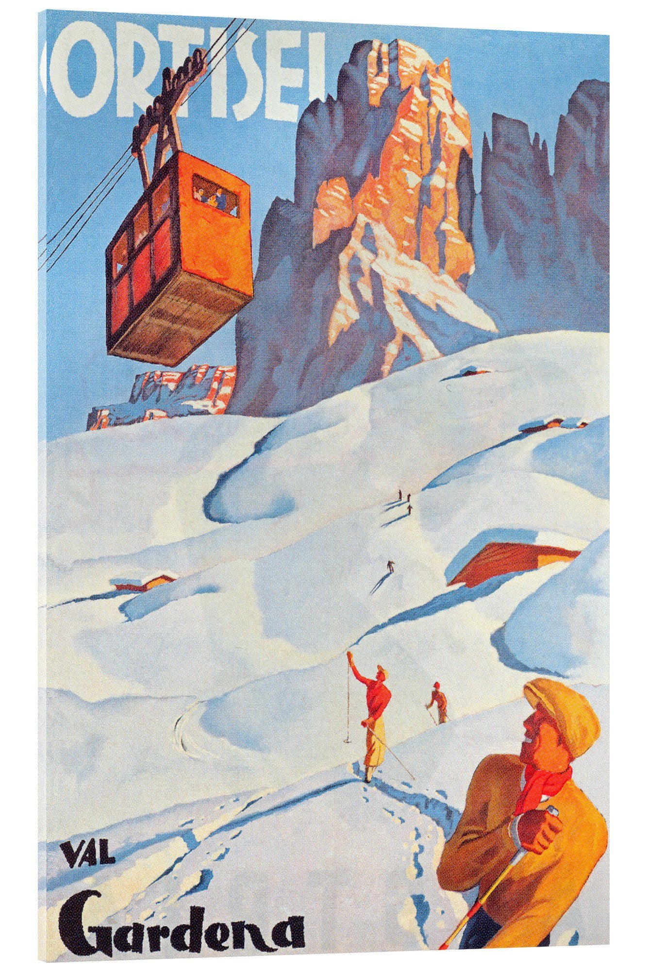 Acrylglasbild Vintage Ski Collection