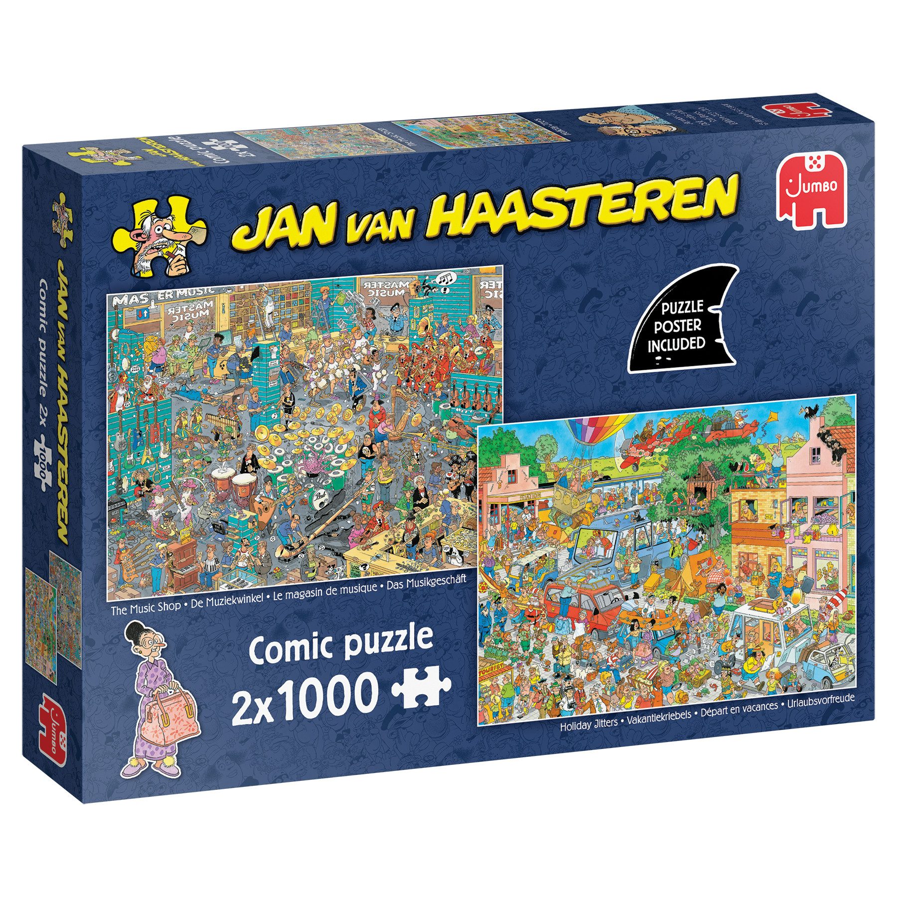 Jan van Haasteren Puzzle Jan van Haasteren, Das Musikgeschäft & Urlaubsvorf günstig online kaufen