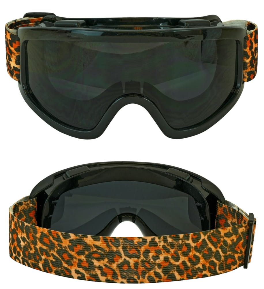 Widmann S.r.l. Kostüm Skibrille Apres-Ski Leopardenmuster