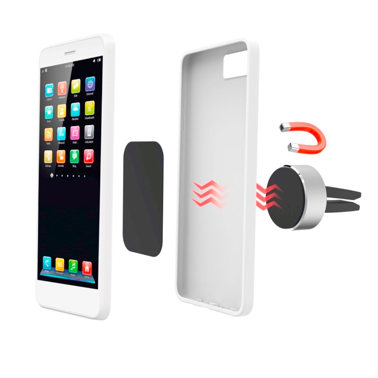 Hama Halterung Magnet Handy-Halterung Auto Navi KFZ Smartphone, (360-Grad Einstellbar) – Bild 2 von 5