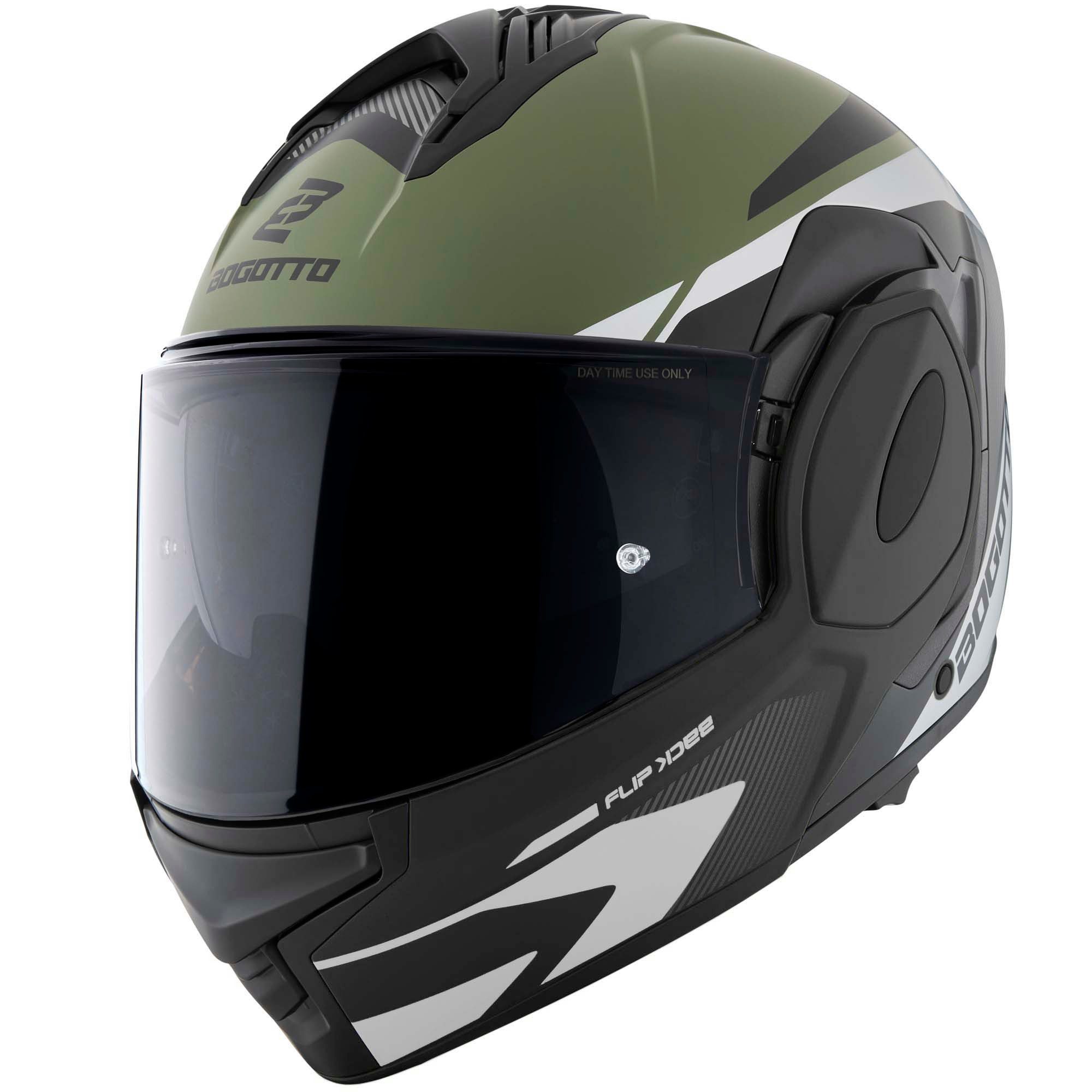Bogotto Motorradhelm FS-X600 Atyr Klapphelm, vorbereitet für Kommunikationssystem,geeignet für Brillenträger,v