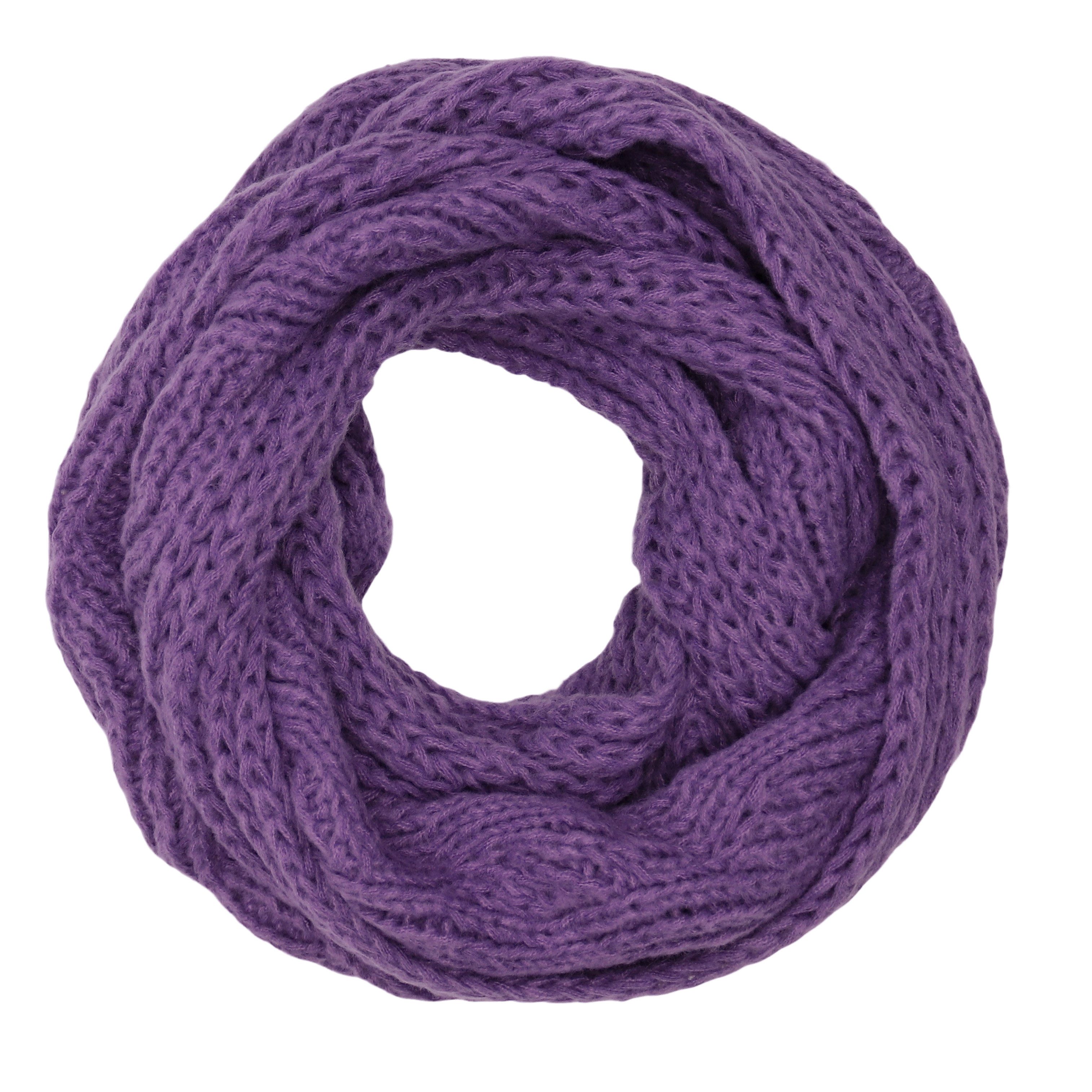 MIRROSI Loop Damen Strick Loopschal mit Zopfmuster, (zweimal um den Hals wi günstig online kaufen