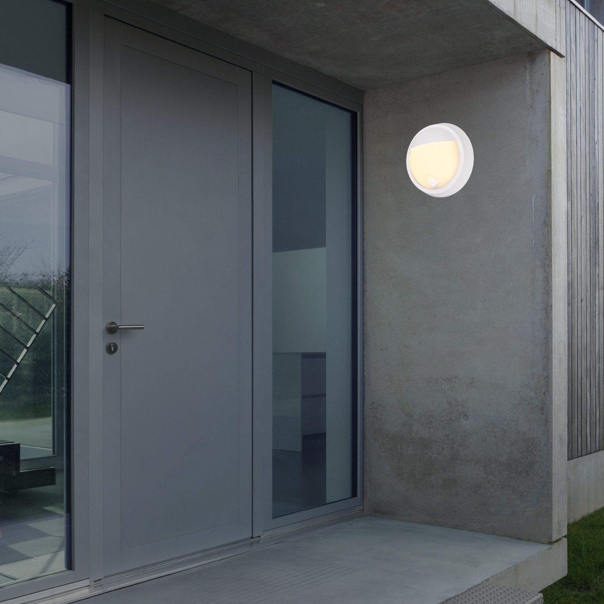 Briloner Leuchten Außen-Wandleuchte LED Außenlampe Aussen Hauswand Balkon Terasse, LED fest integriert, 2700K - Extra - Warmweiß, Außenleuchte, 17x7 cm, Schwarz, 4W, Aussen, Hauswand, Balkon Terrasse