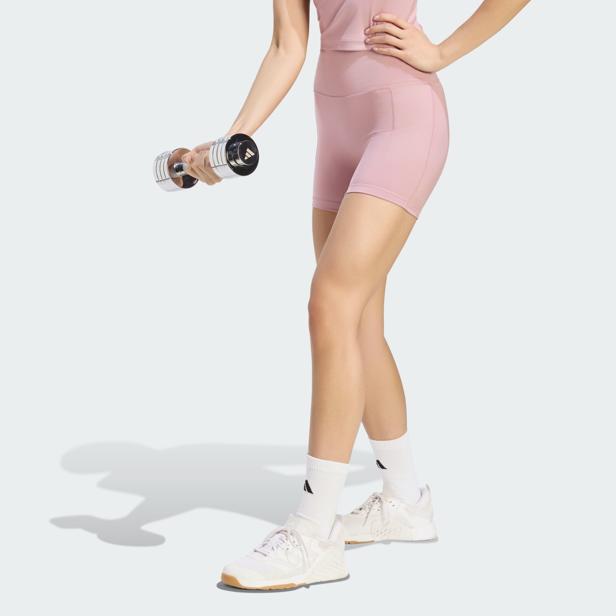 adidas Performance Leggings 3-STREIFEN STUDIO ALL ME BOOTY LEGGINGS, KURZ (1-tlg)