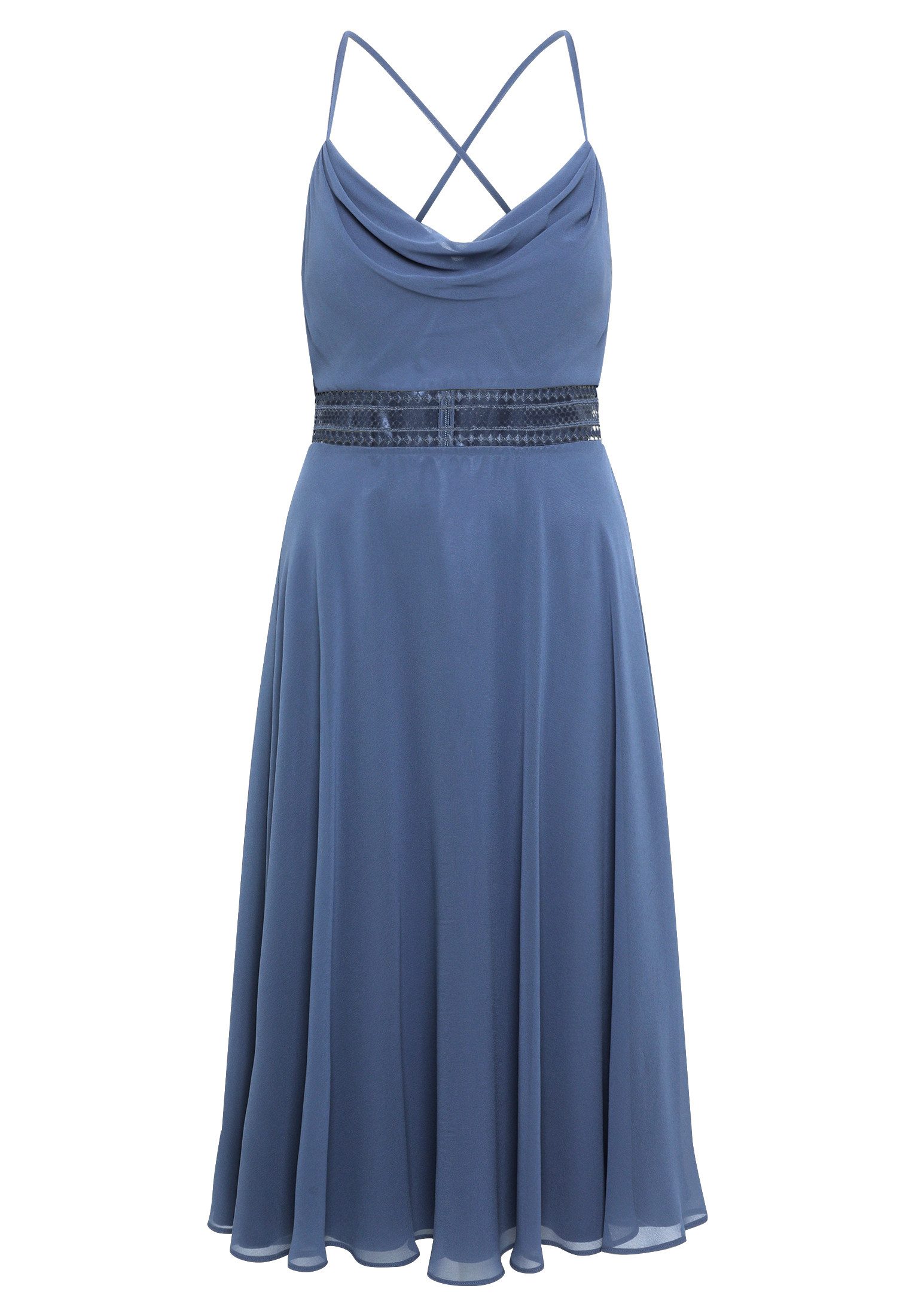 Vera Mont Cocktailkleid Damen mit Wasserfallausschnitt Stickerei günstig online kaufen