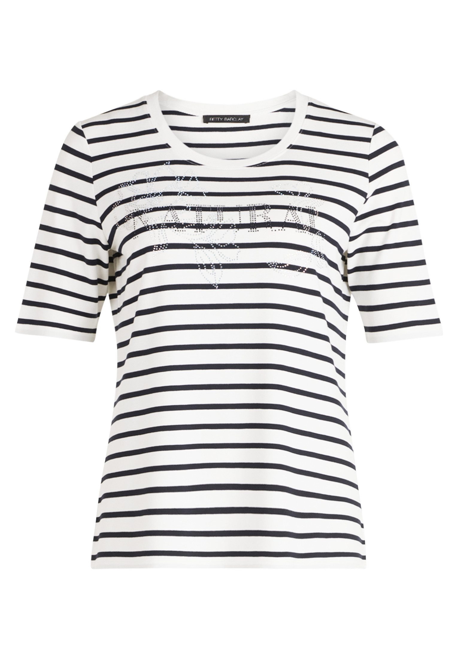 Betty Barclay Kurzarmshirt "Damen Ringelshirt mit Schmucksteinen" 1 Stk. tl günstig online kaufen