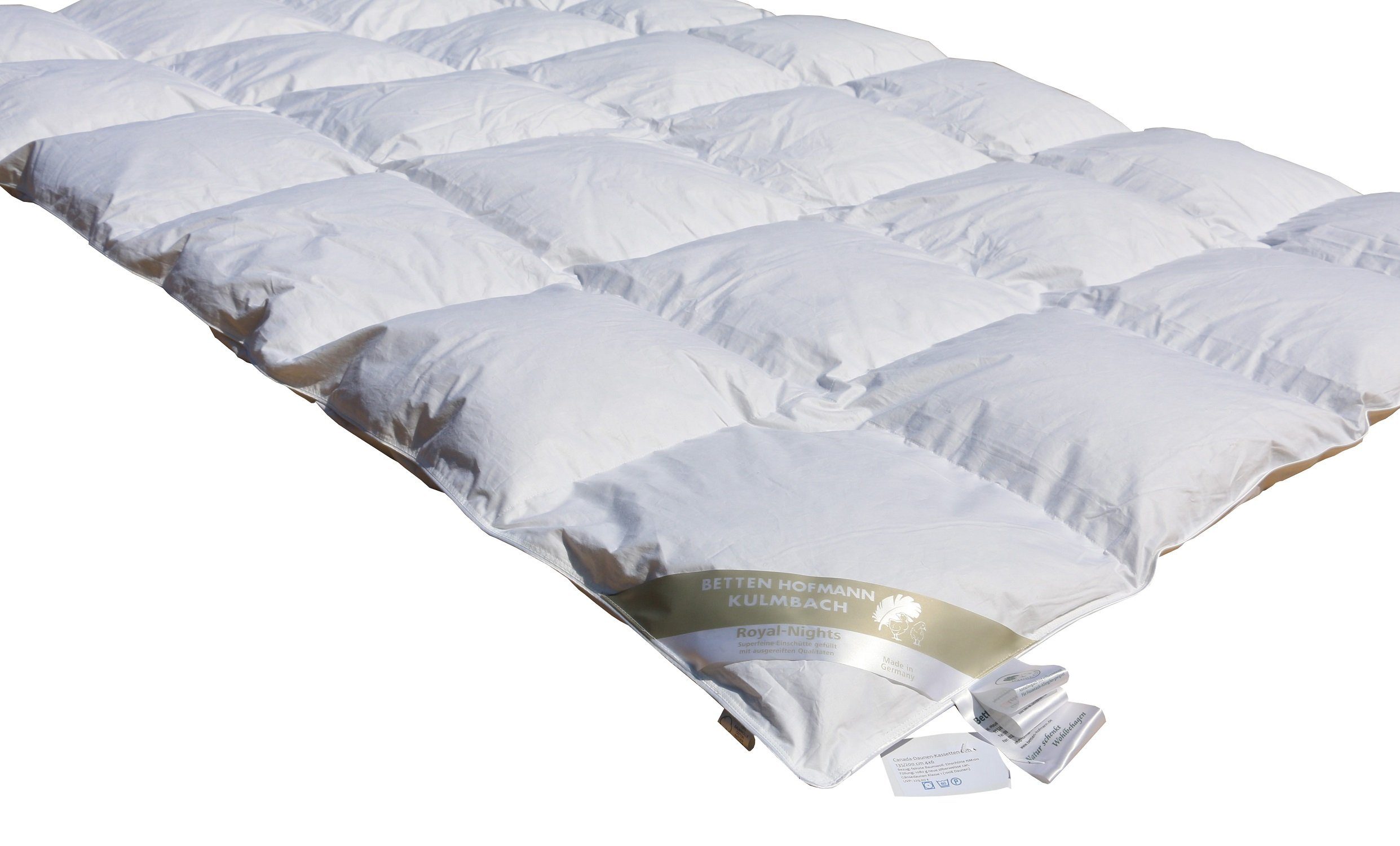 Betten Hofmann Gänsedaunenbettdecke Betten Hofmann White Sibiria Schneegänseflaum Bettdecke 4x6 135x220cm, Füllung: 100% Daunen, Bezug: 100% Baumwolle, Ganzjahresbett, hergestellt in Deutschland, allergikerfreundlich