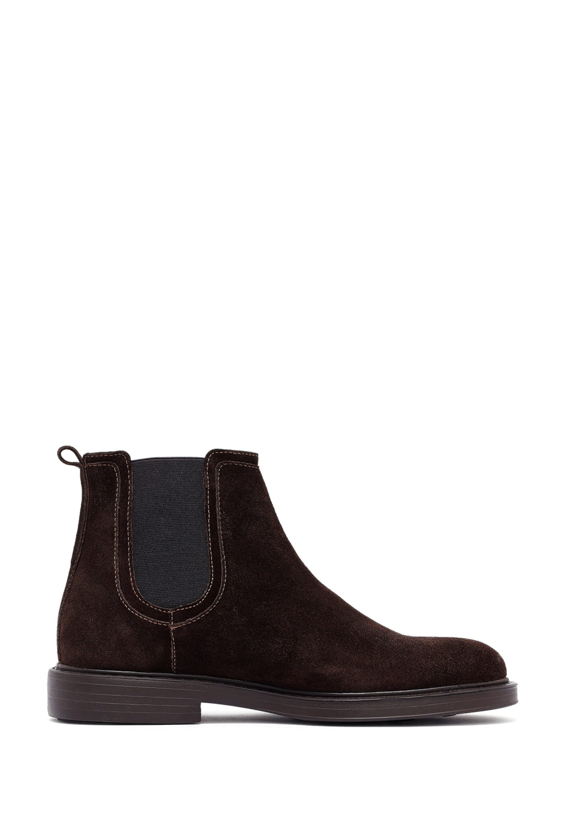 Derimod Chelsea-Stiefel aus Veloursleder Chelseaboots Schnürsenkel, Lederfutter, EVA Sohle