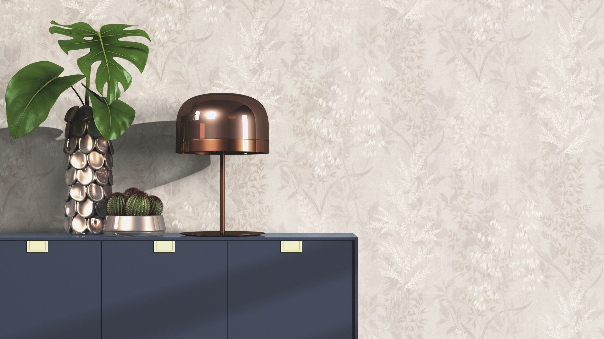 Rasch Papiertapete mit Blattranken, strukturiert, botanisch, (1 St), Blätte günstig online kaufen