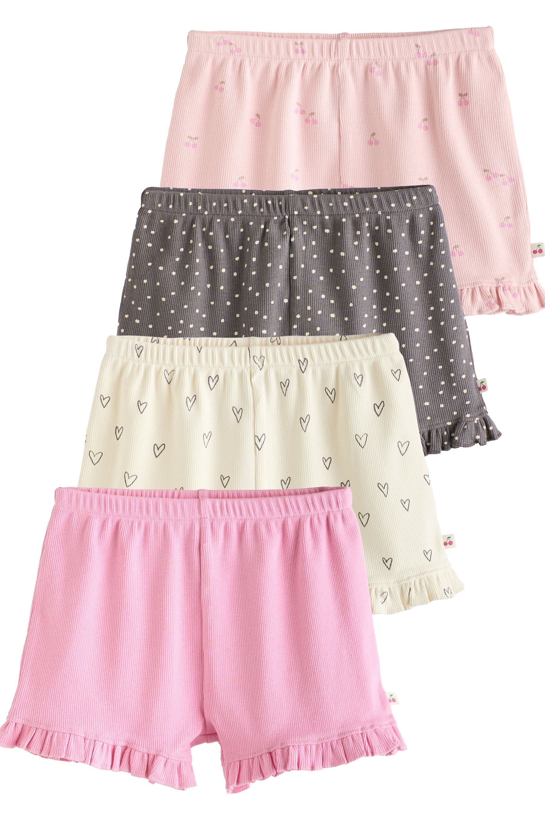 Next Shorts Baby Shorts mit Rüschen, 4er-Pack (4-tlg)