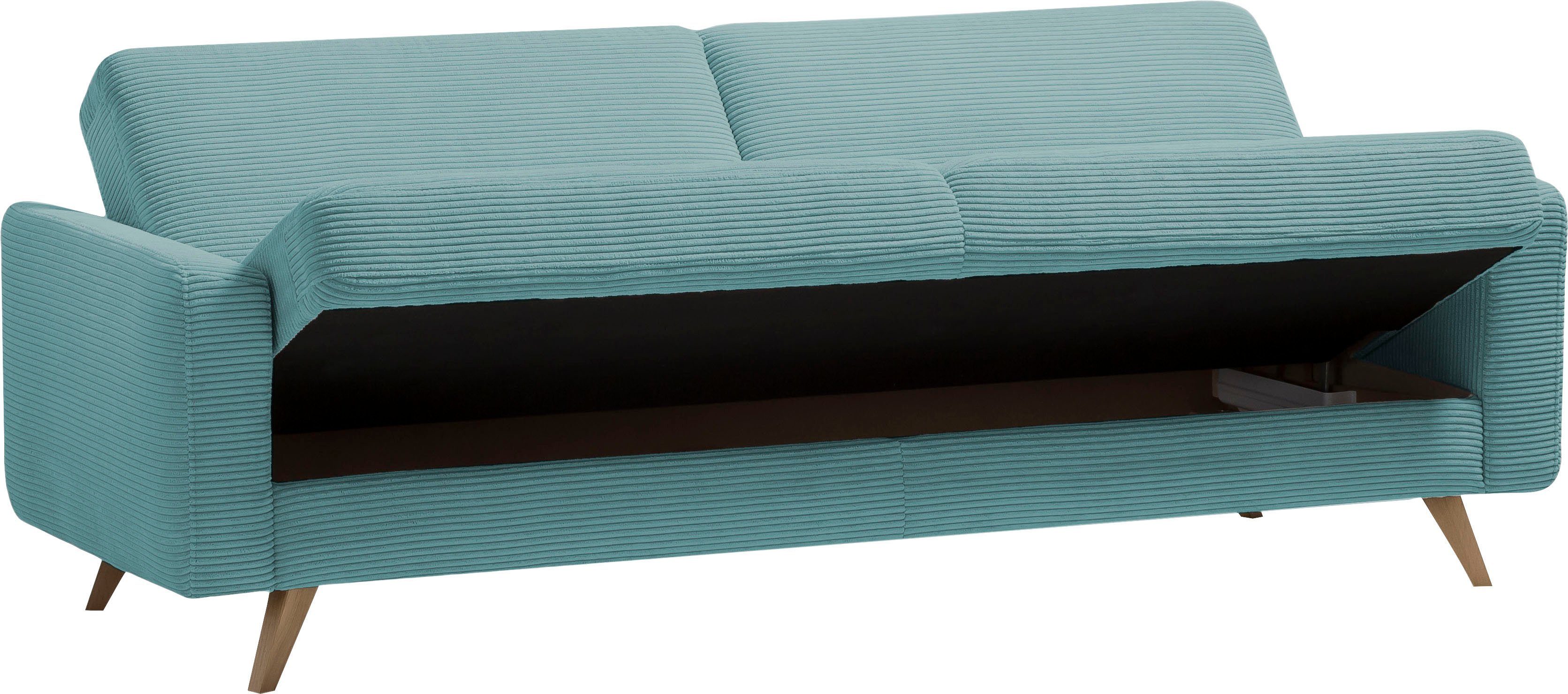 sofa Samso, Bettfunktion 3-Sitzer Bettkasten - exxpo Inklusive und fashion sky