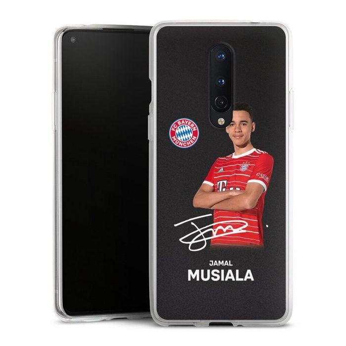 DeinDesign Handyhülle Jamal Musiala Offizielles Lizenzprodukt FC Bayern München OnePlus 8 Silikon Hülle Bumper Case Handy Schutzhülle Smartphone Cover