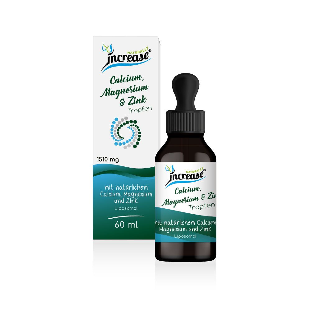 increase NATURALLY Liposomales Calcium, Magnesium & Zink - 1510mg pro Tag Tropfen, 60 ml