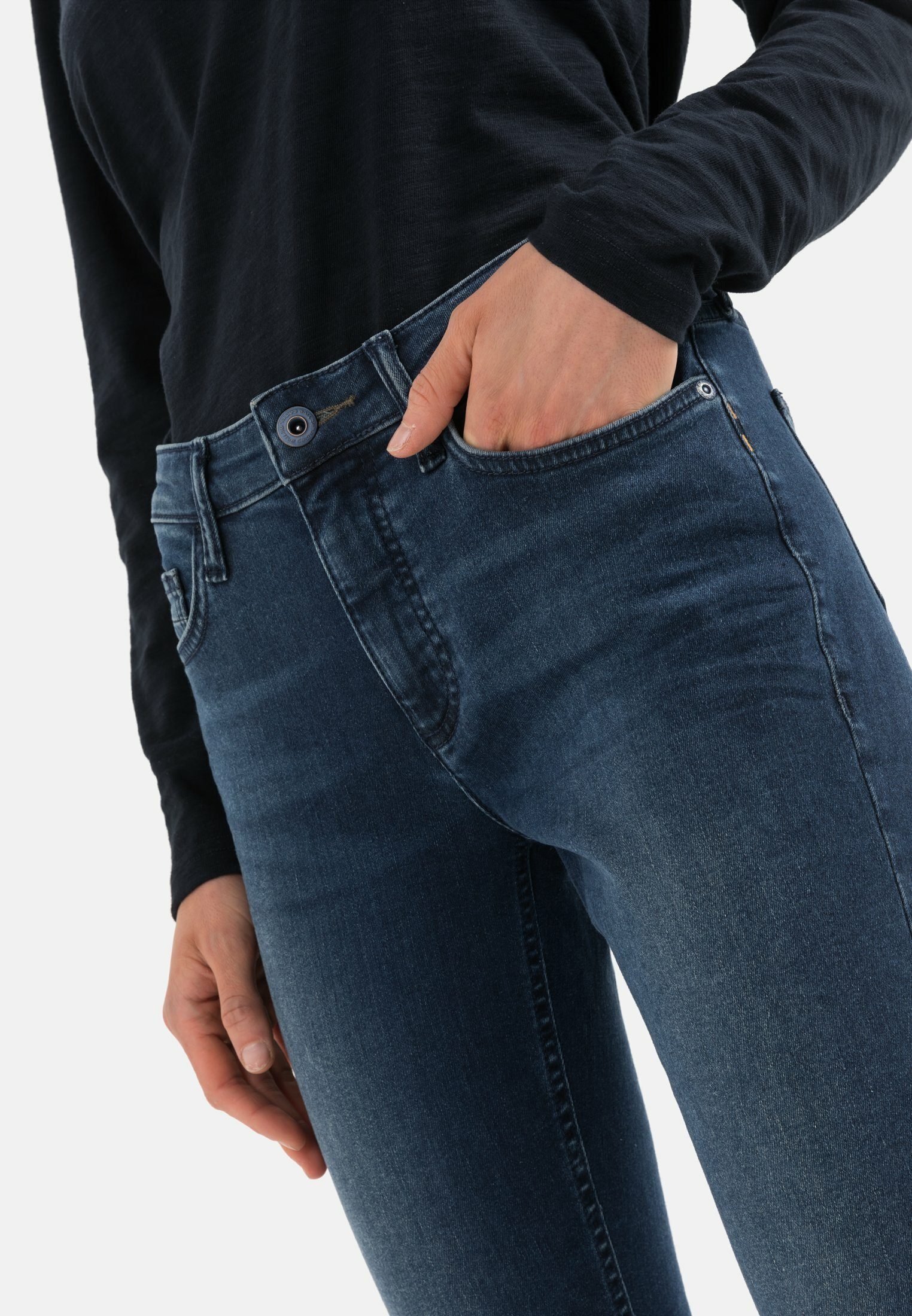 active camel Slim Fit 5-Pocket-Jeans Slim Blau Fit