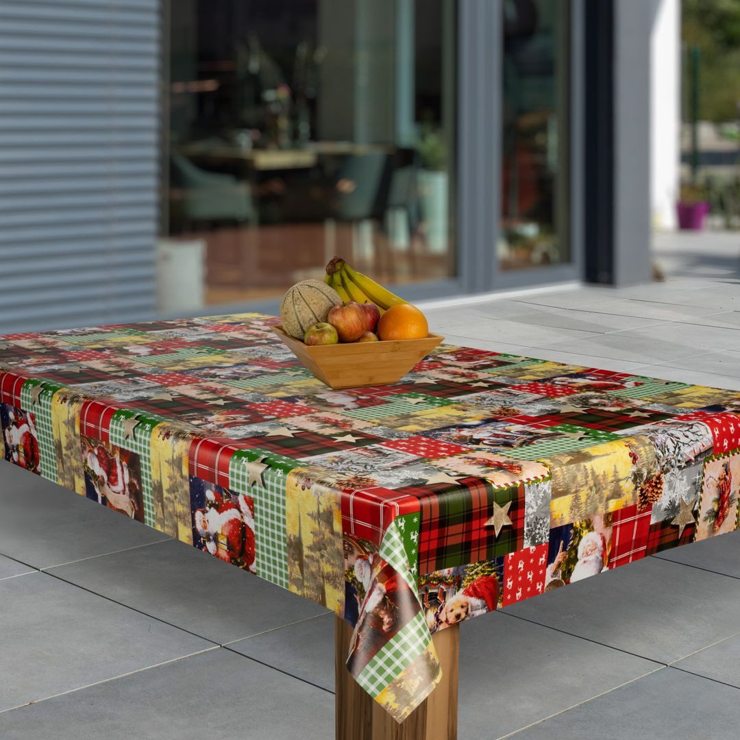 laro Tischdecke Wachstuch-Tischdecke Sterne Weihnachten Weihnachts-Motive
