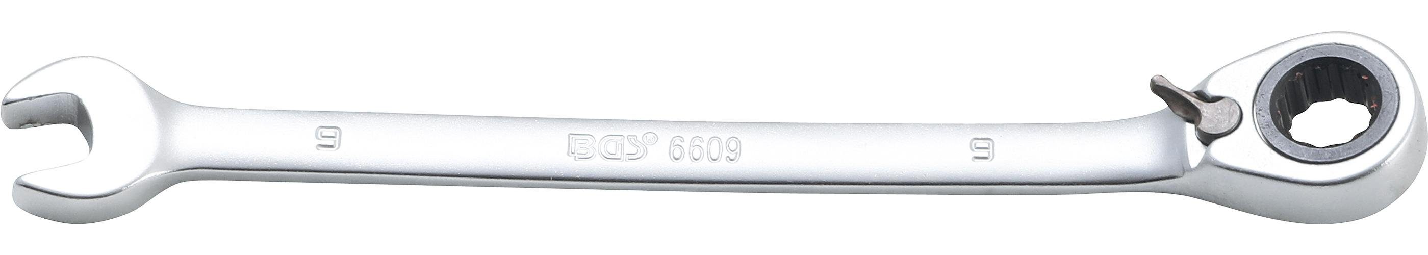 BGS technic Stecknuss Ratschenring-Maulschlüssel, umschaltbar, SW 9 mm