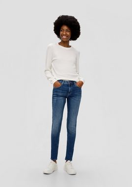 QS Stoffhose Sadie Jeans / Skinny Fit / Mid Rise / Skinny Leg / Baumwollstretch Label-Patch