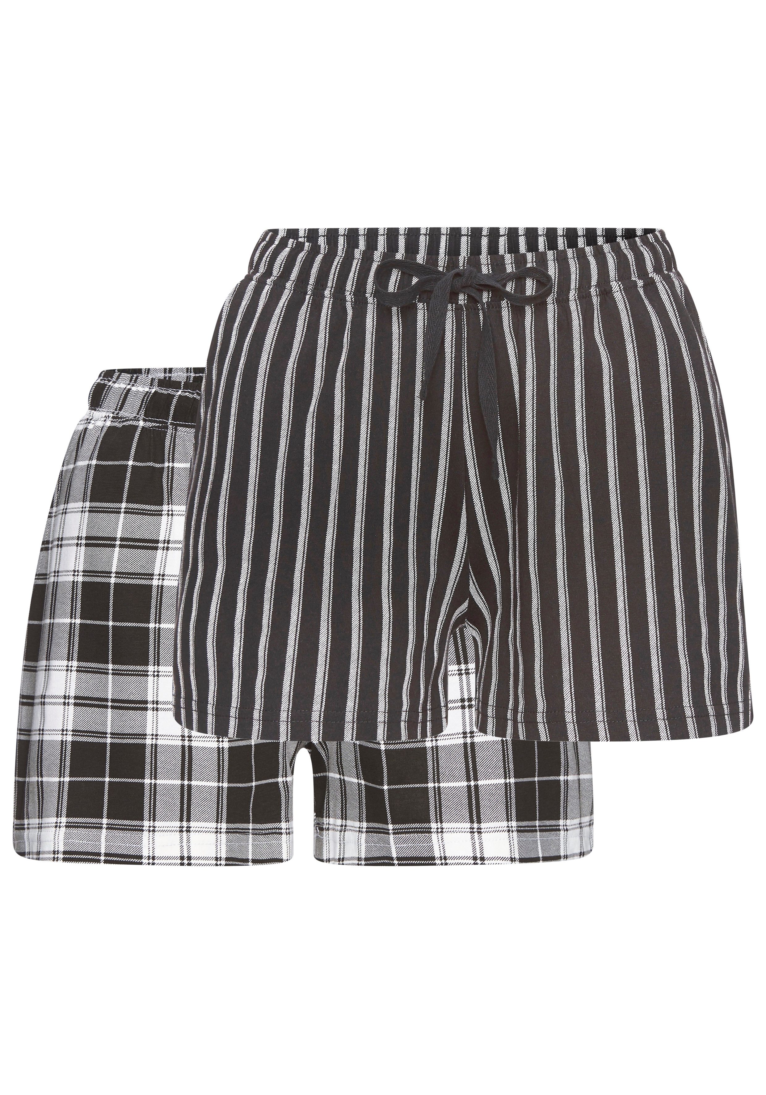 Vivance Dreams Pyjamashorts (Set, 2-tlg) mit Streifen oder Karos